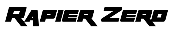 Rapier Zero font preview